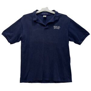 Samuel Adams Navy Blue Polo Shirt XL BEER Made in USA Outer Banks II cotton PICS